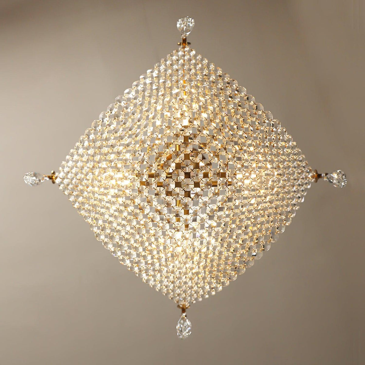 Cilune candelabru cu șiruri din cristal octogonal și cristal