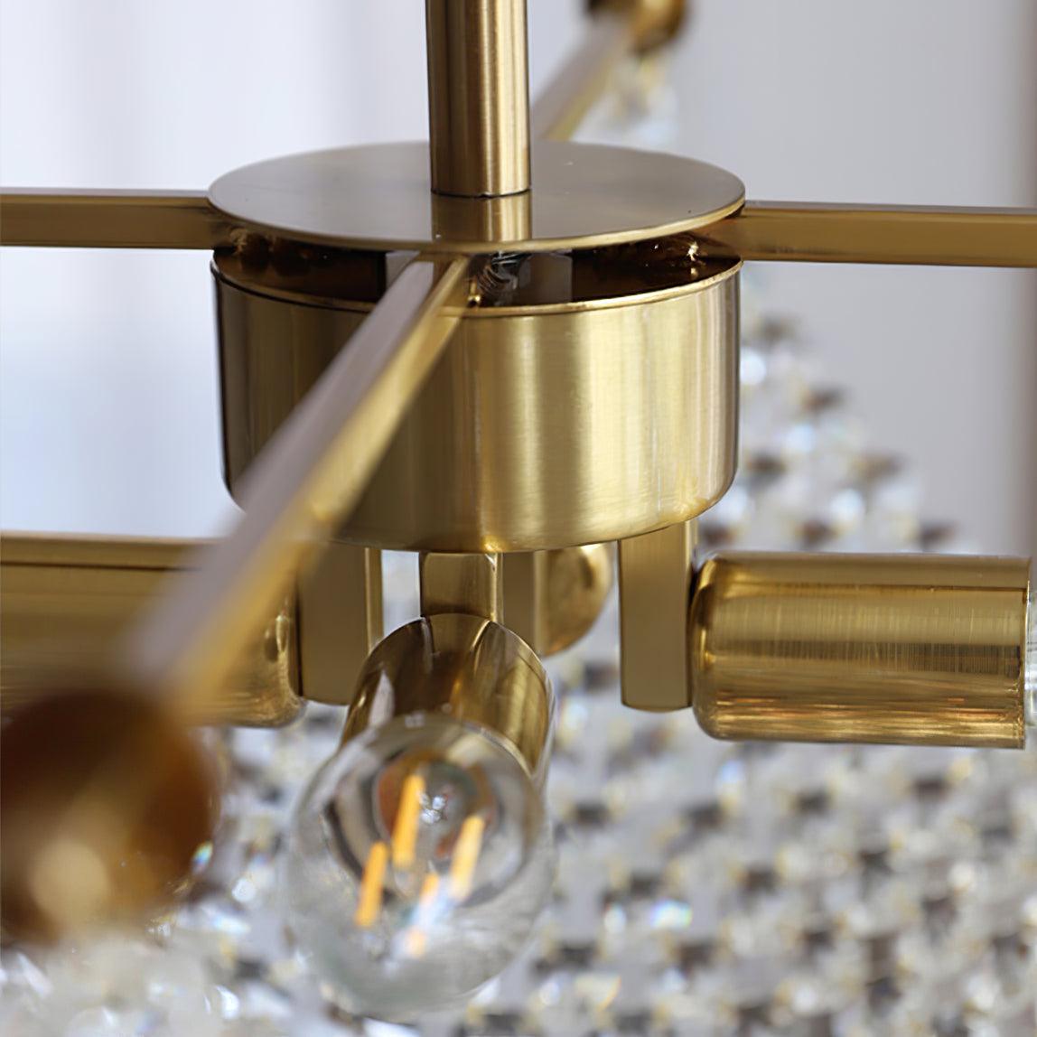 Cilune candelabru cu șiruri din cristal octogonal și cristal