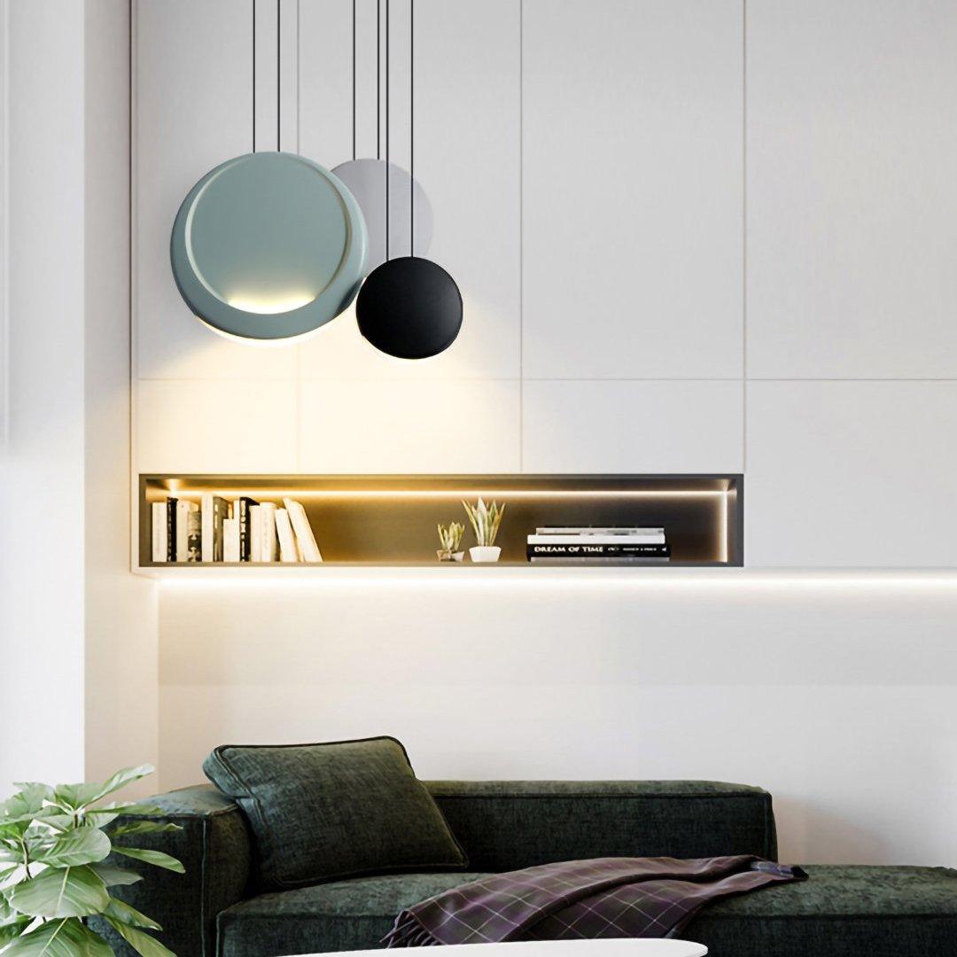 Arisha lampă suspendată modernă, metal, negru/alb/Verde/Gri