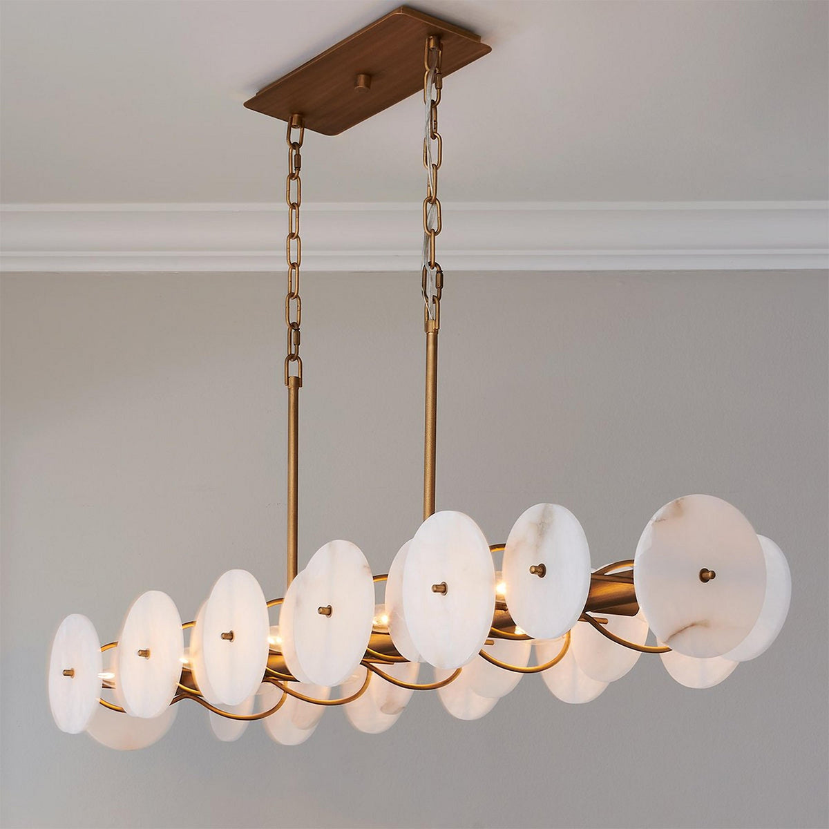 Avenoena candelabru liniar din alabastru