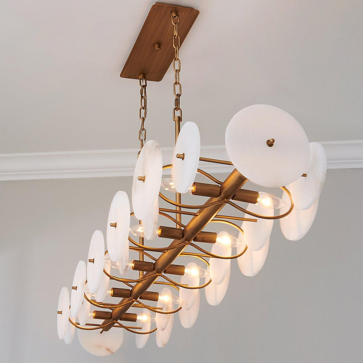 Avenoena candelabru liniar din alabastru