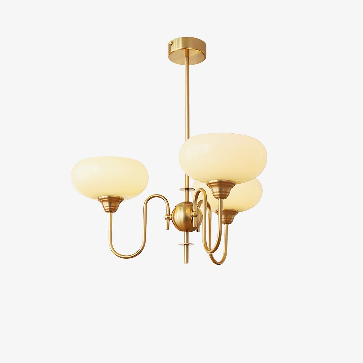 Silva Vintage LED metal Multi abajur Galben Becuri Lux living dormitor lampă suspendată, Aur/Crom, în culoare albă, în culoare crem