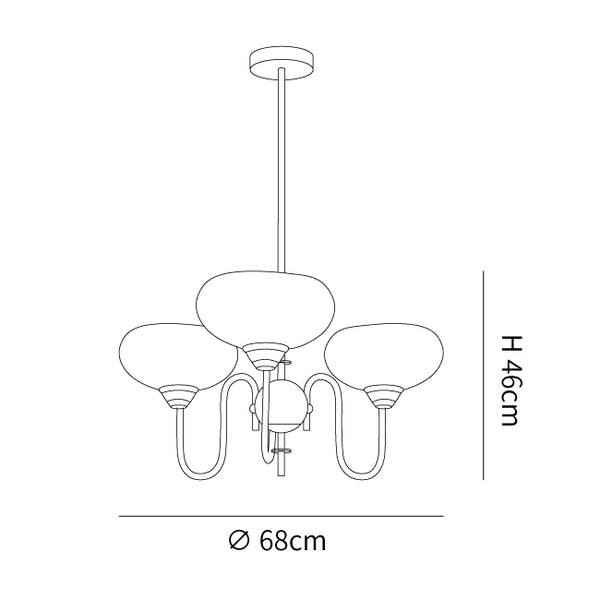 Silva Vintage LED metal Multi abajur Galben Becuri Lux living dormitor lampă suspendată, Aur/Crom, în culoare albă, în culoare crem