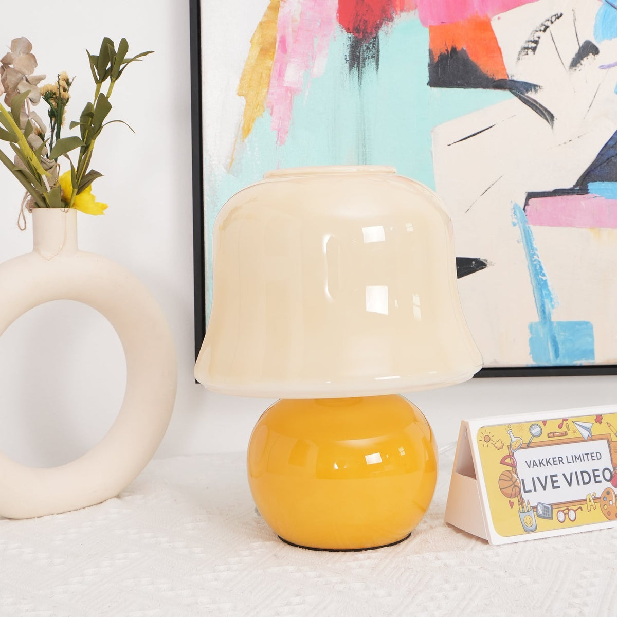 Holg lampă de masă din ceramică, de lux
