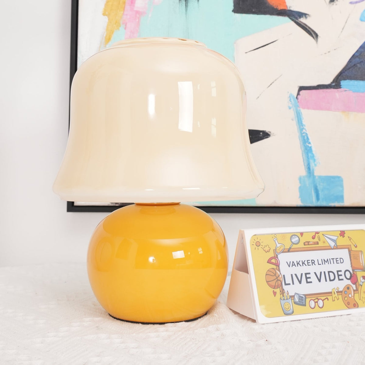 Holg lampă de masă din ceramică, de lux