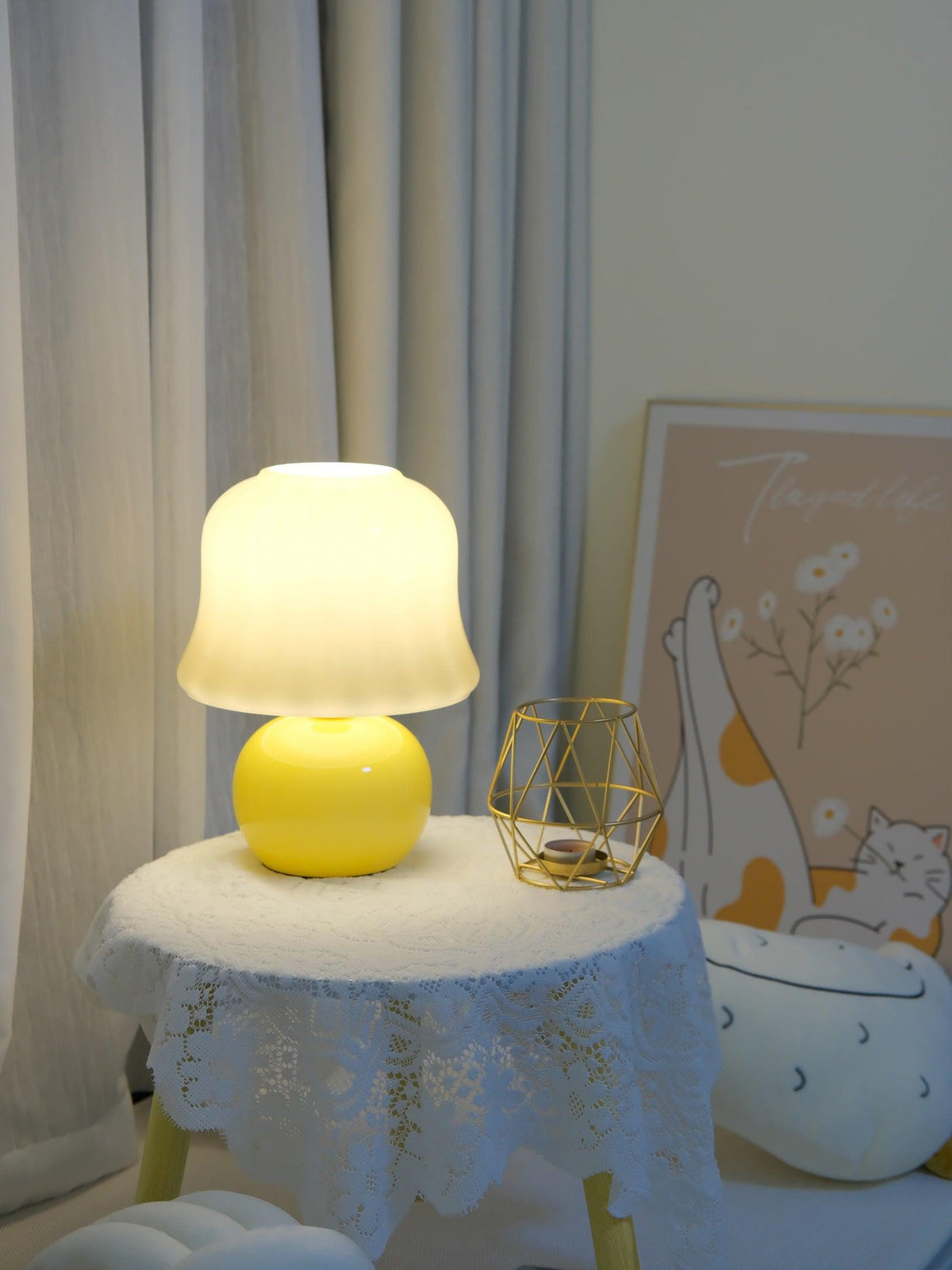 Holg lampă de masă din ceramică, de lux
