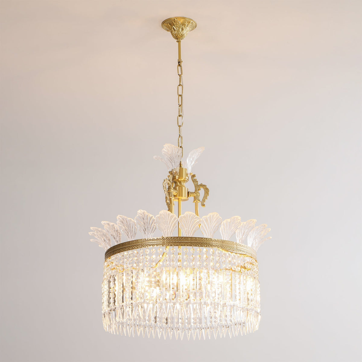 Xelra candelabru din alamă și cristal