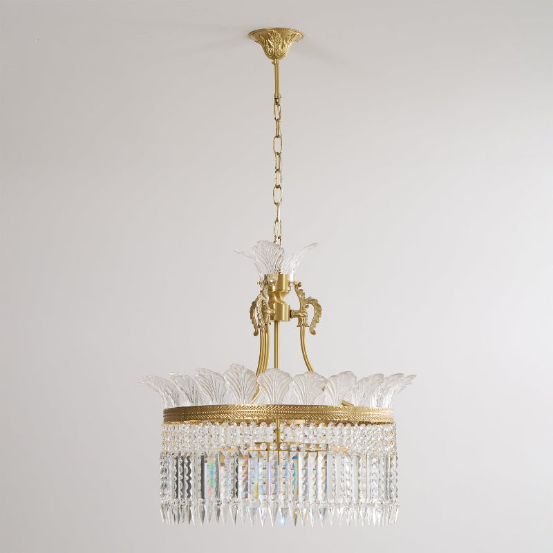 Xelra candelabru din alamă și cristal