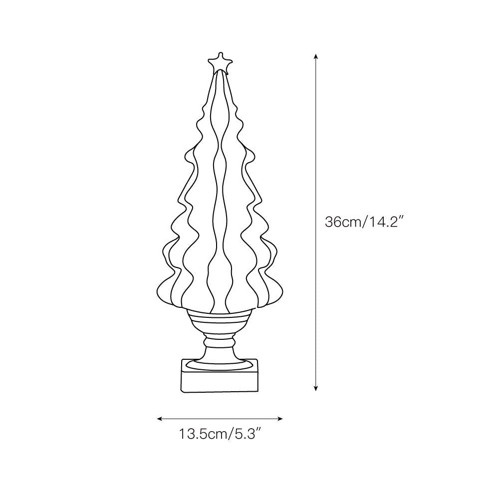 Lampă de masă cristal pentru brad (cu baterie integrată)
