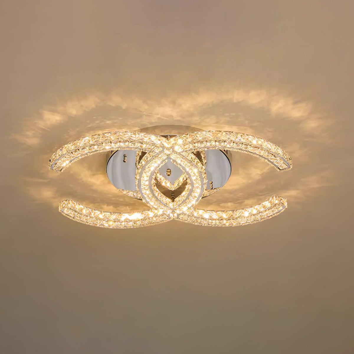 Kristy plafonieră din cristal Double C