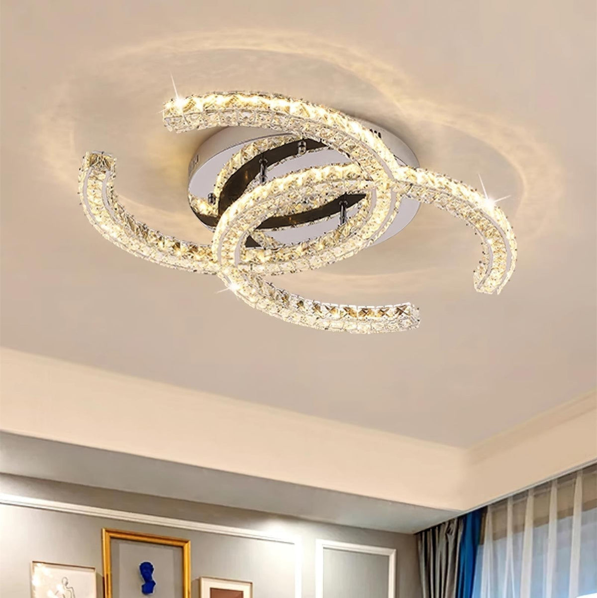 Kristy plafonieră din cristal Double C
