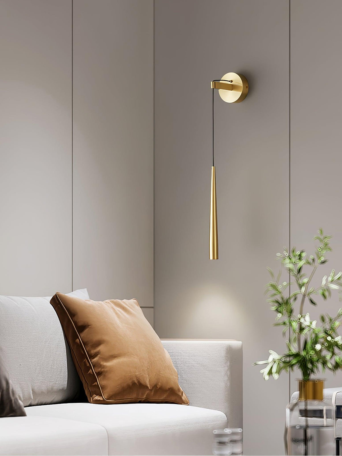 Dava aplică de perete din cristal, modernă, minimalistă, conică