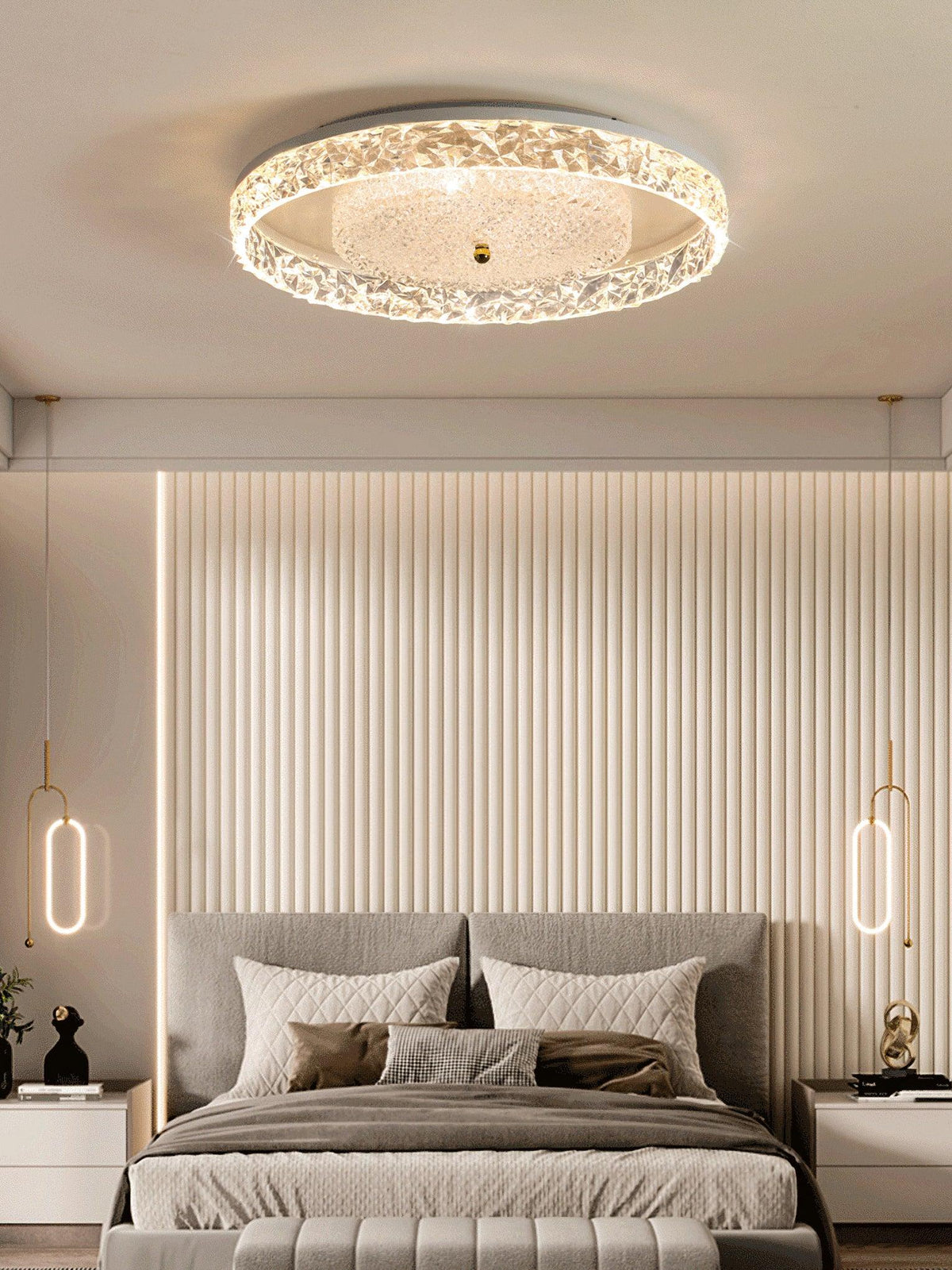 Bia plafonieră integrată cu cristal în stil postmodern de lux