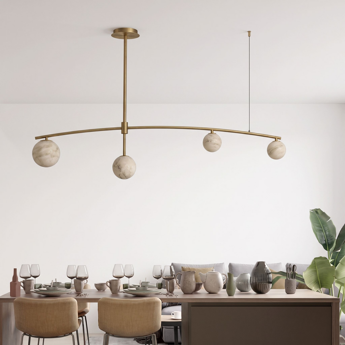 Trenhurst Candelabru din alabastru