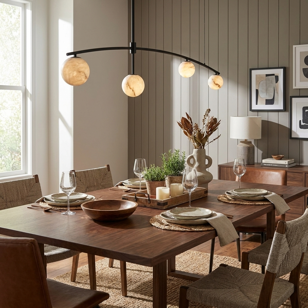 Trenhurst Candelabru din alabastru