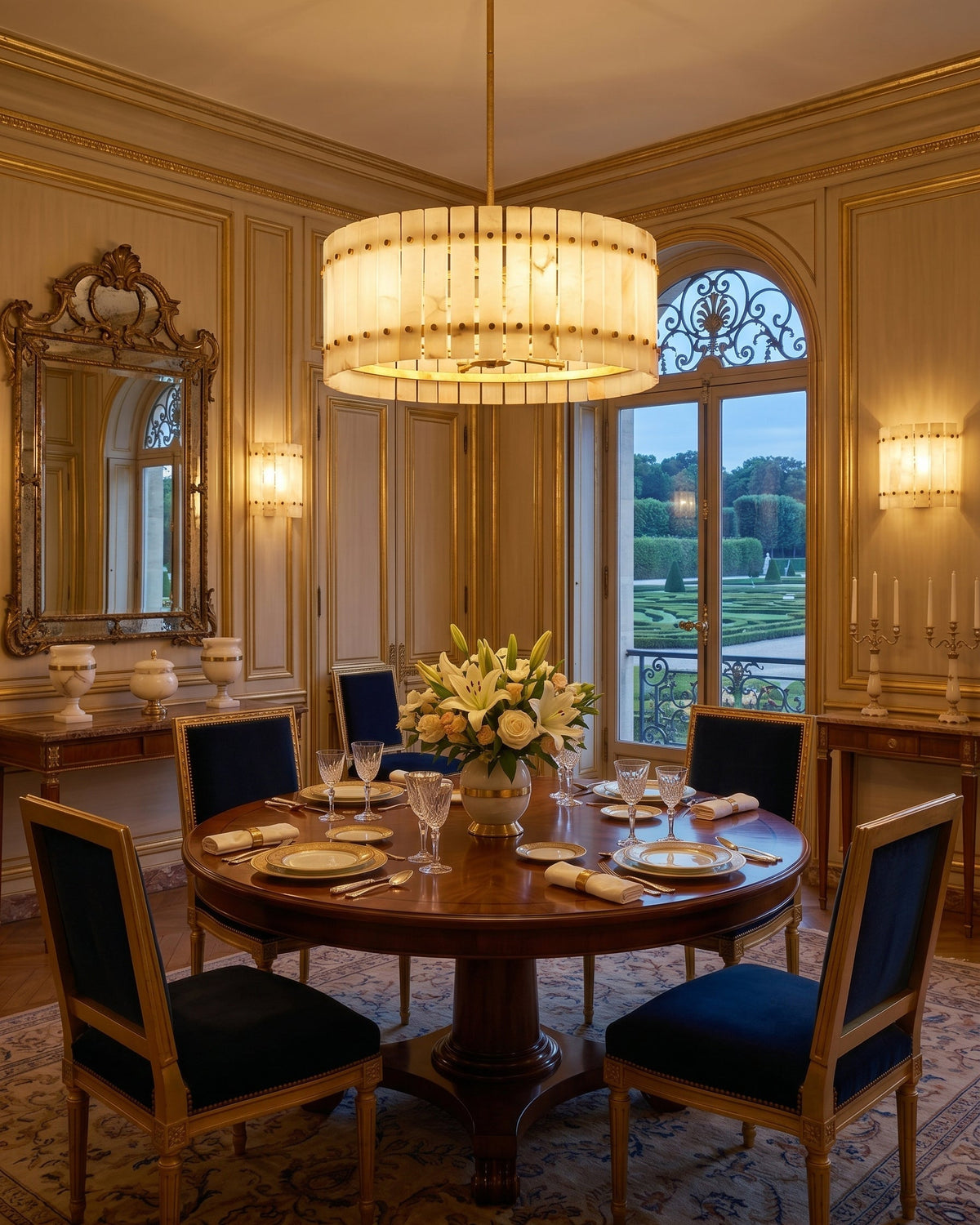 Alboora candelabru din alabastru
