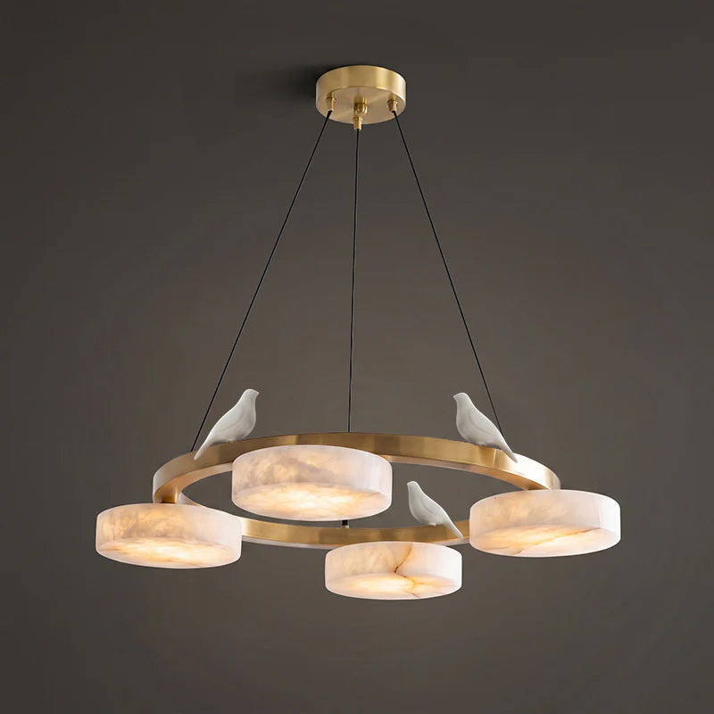 Nivaian candelabru Rotund din alabastru