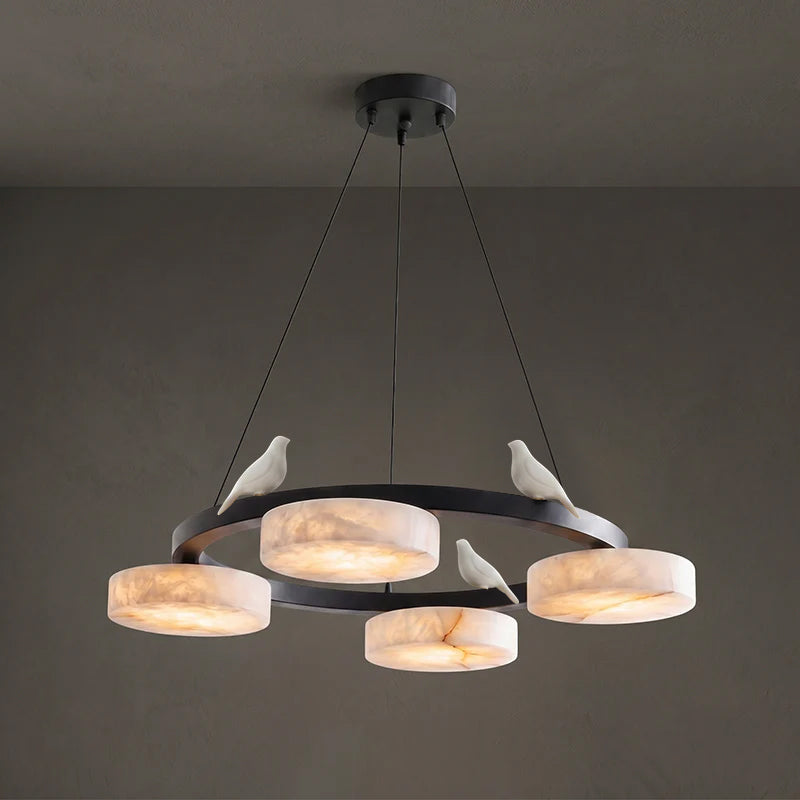 Nivaian candelabru Rotund din alabastru