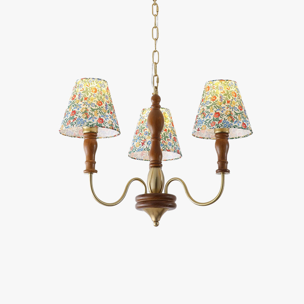 Cassian candelabru din material textil, cu flori