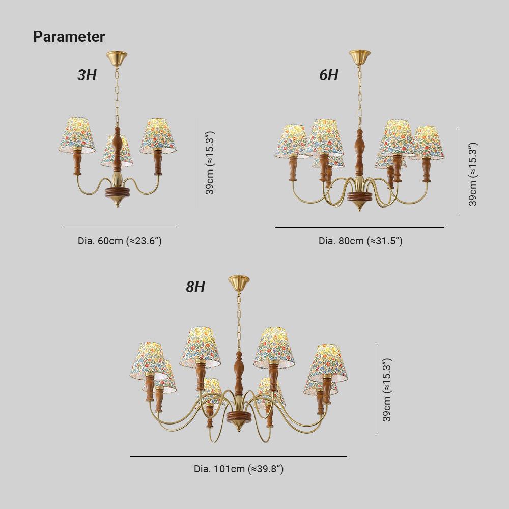 Cassian candelabru din material textil, cu flori