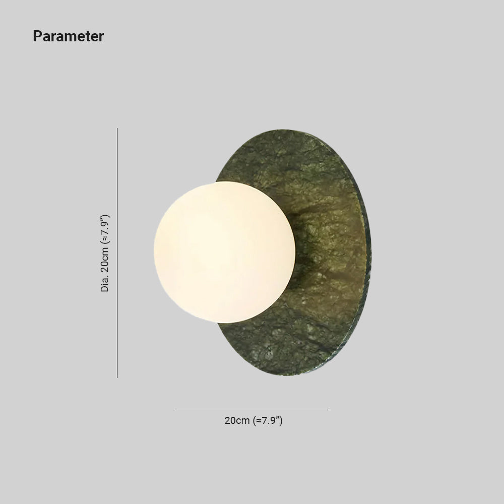 Enox aplică de perete din marmură, minimalistă, cu glob