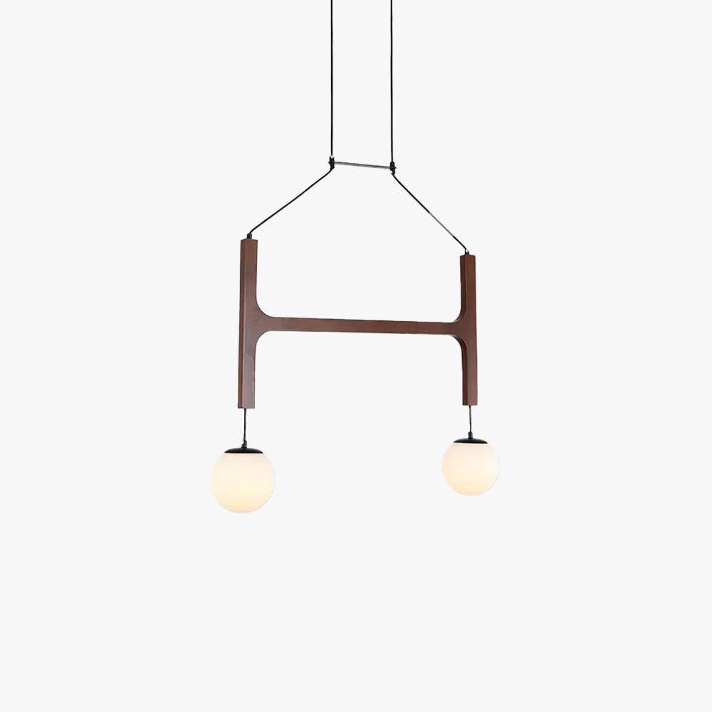 Terra candelabru din lemn, geometric