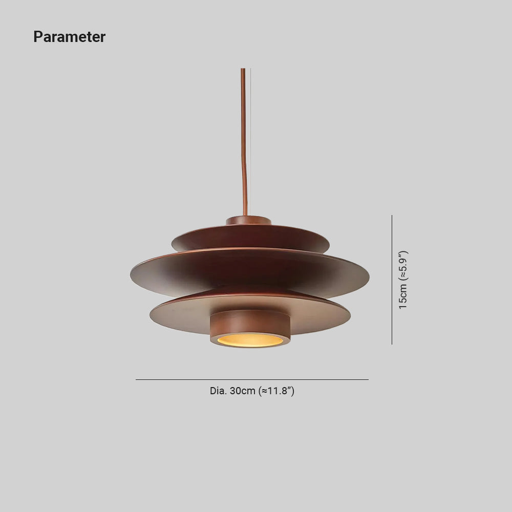 Axis lampă suspendată din lemn de nuc stil Mid Century