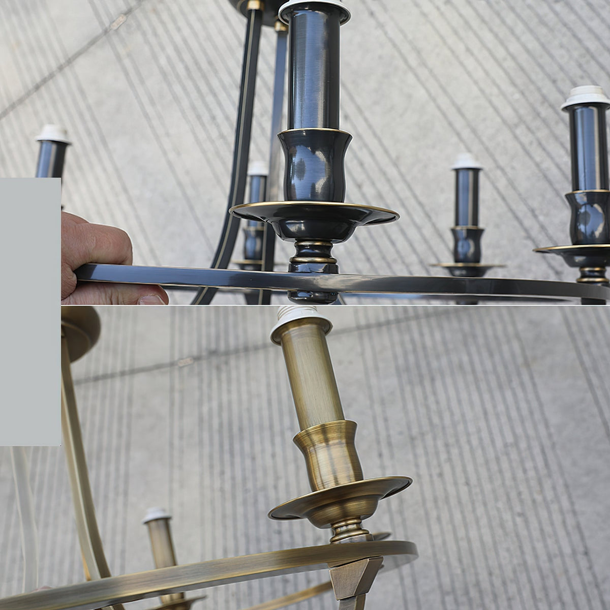 Mariner candelabru cu abajur textil