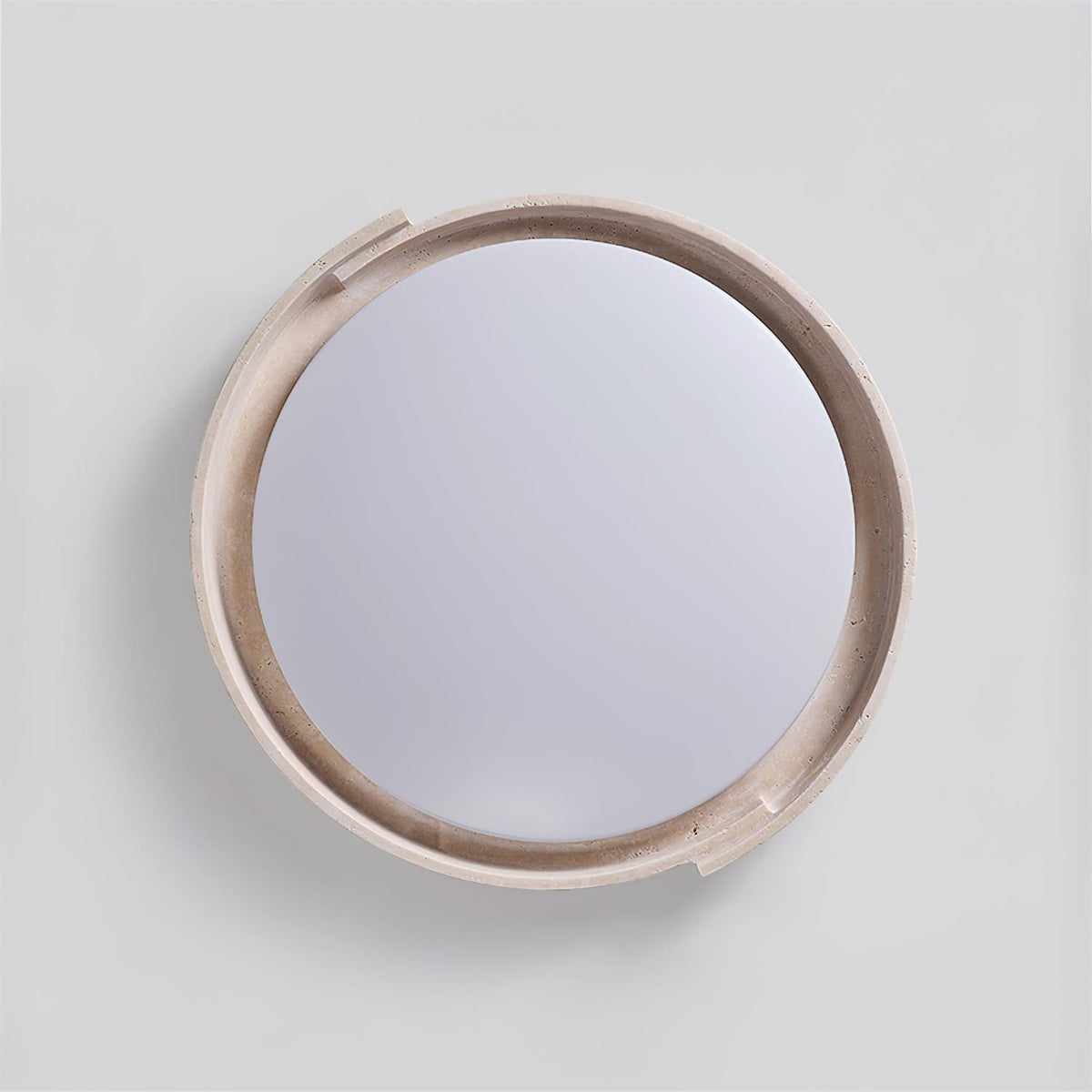 Solen plafonieră din travertin, minimalistă, rotundă