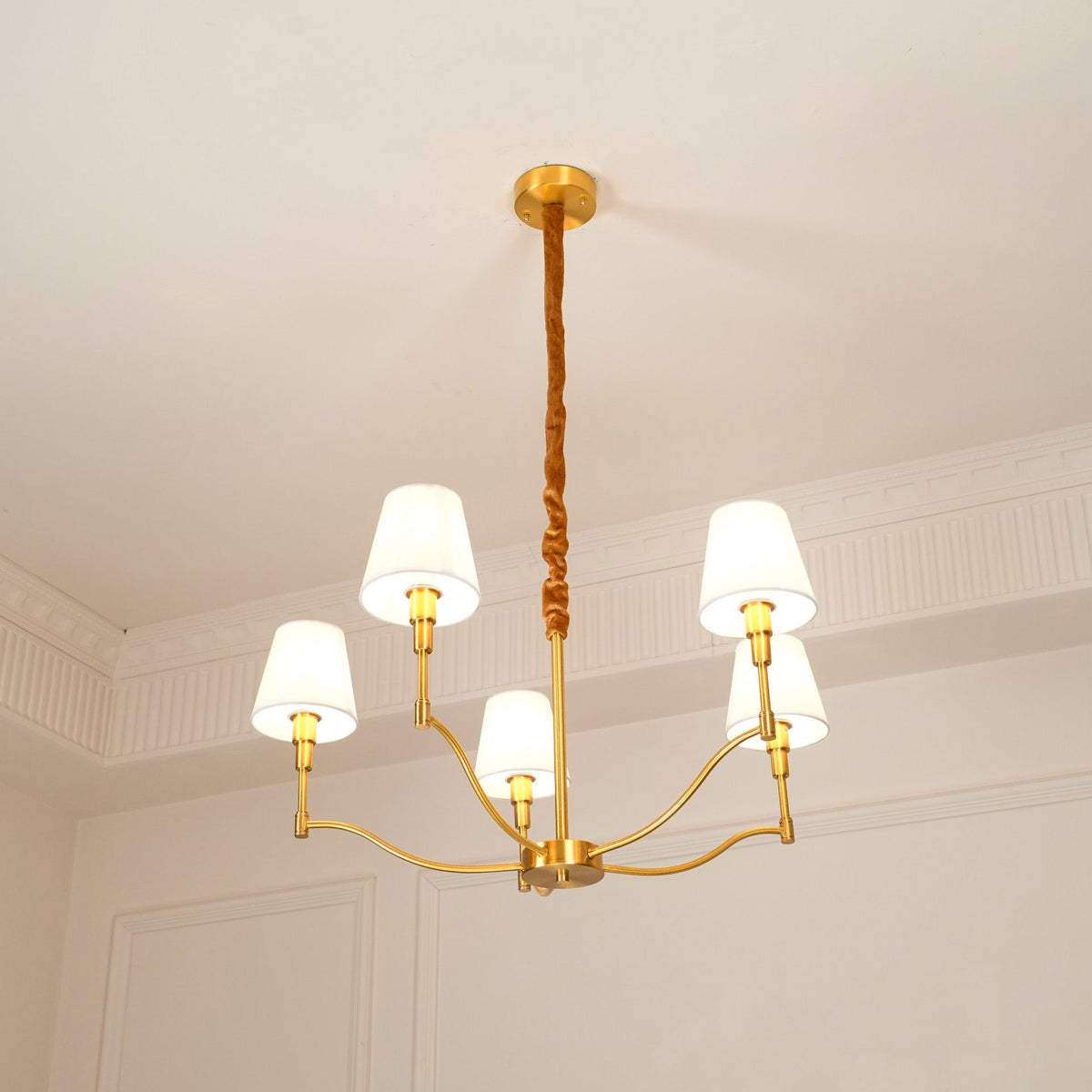 Linoelle candelabru cu abajur textil
