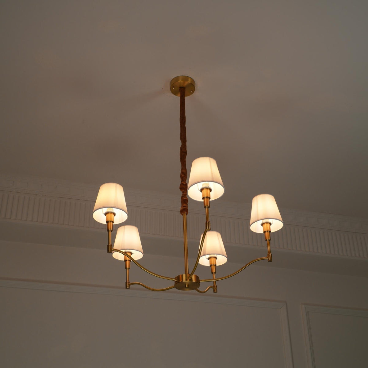 Linoelle candelabru cu abajur textil