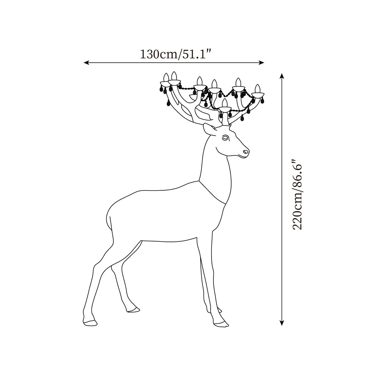 Stag Sculpture lampadar