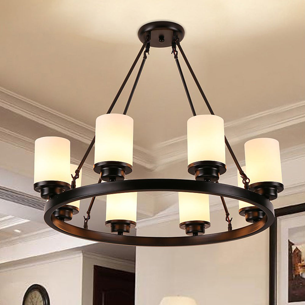 Silva candelabru Retro din metal negru și sticlă pentru living
