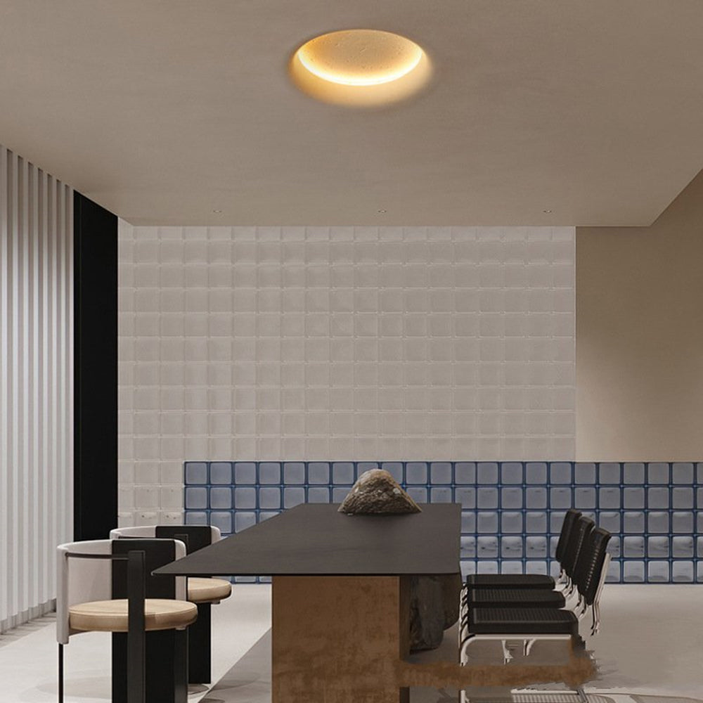 Aria Decorative Moon metal/Gypsum aplică de perete, alb