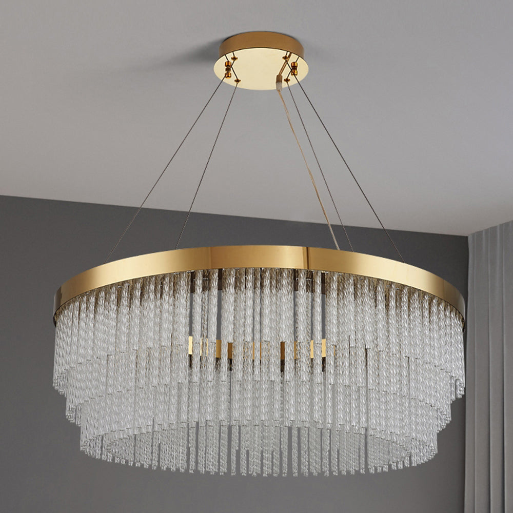Kristy candelabru modern Spiral cristal Inel /Rectangular, auriu