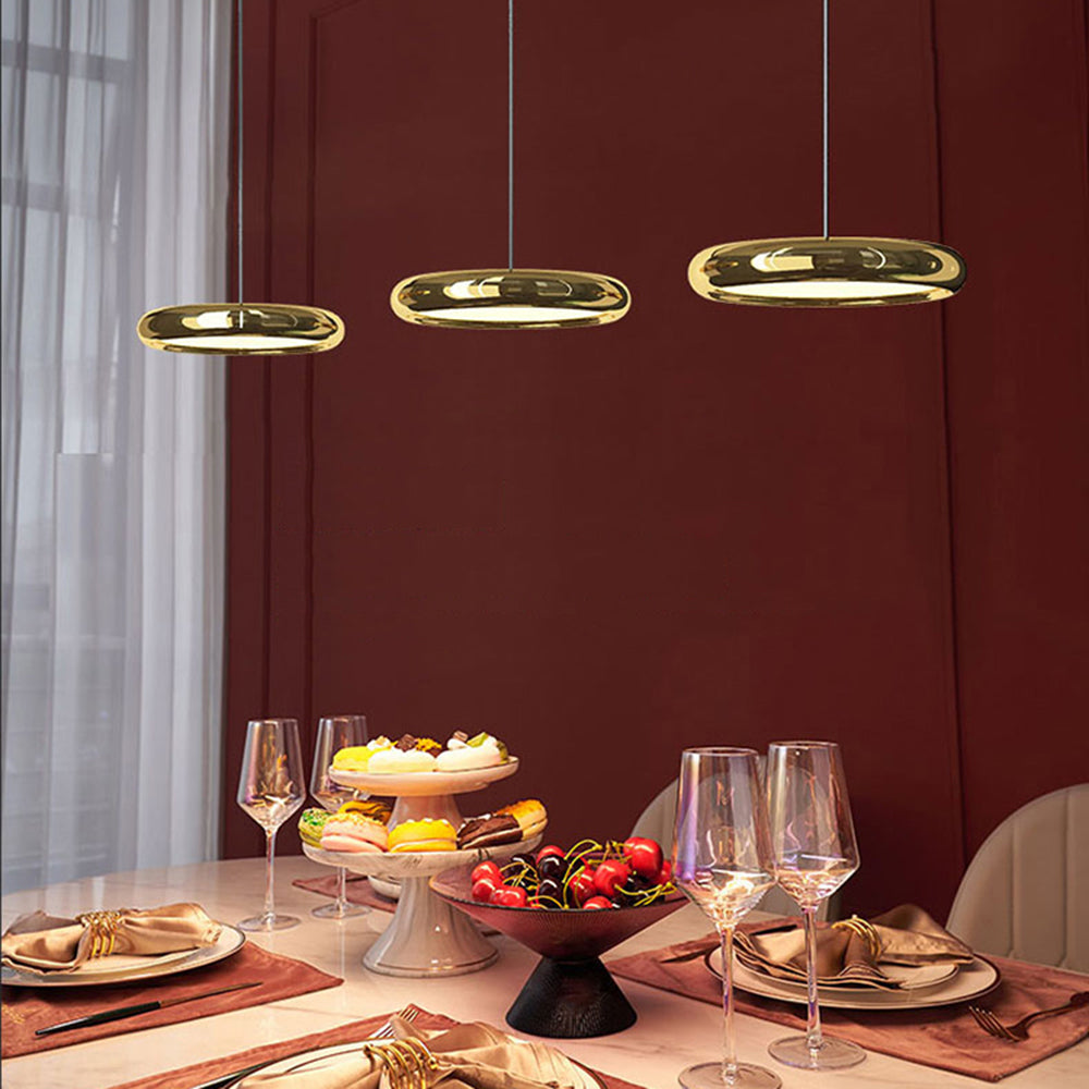 Arisha lampă suspendată circulară minimalistă din metal, Argintiu/Aur/Aur roz