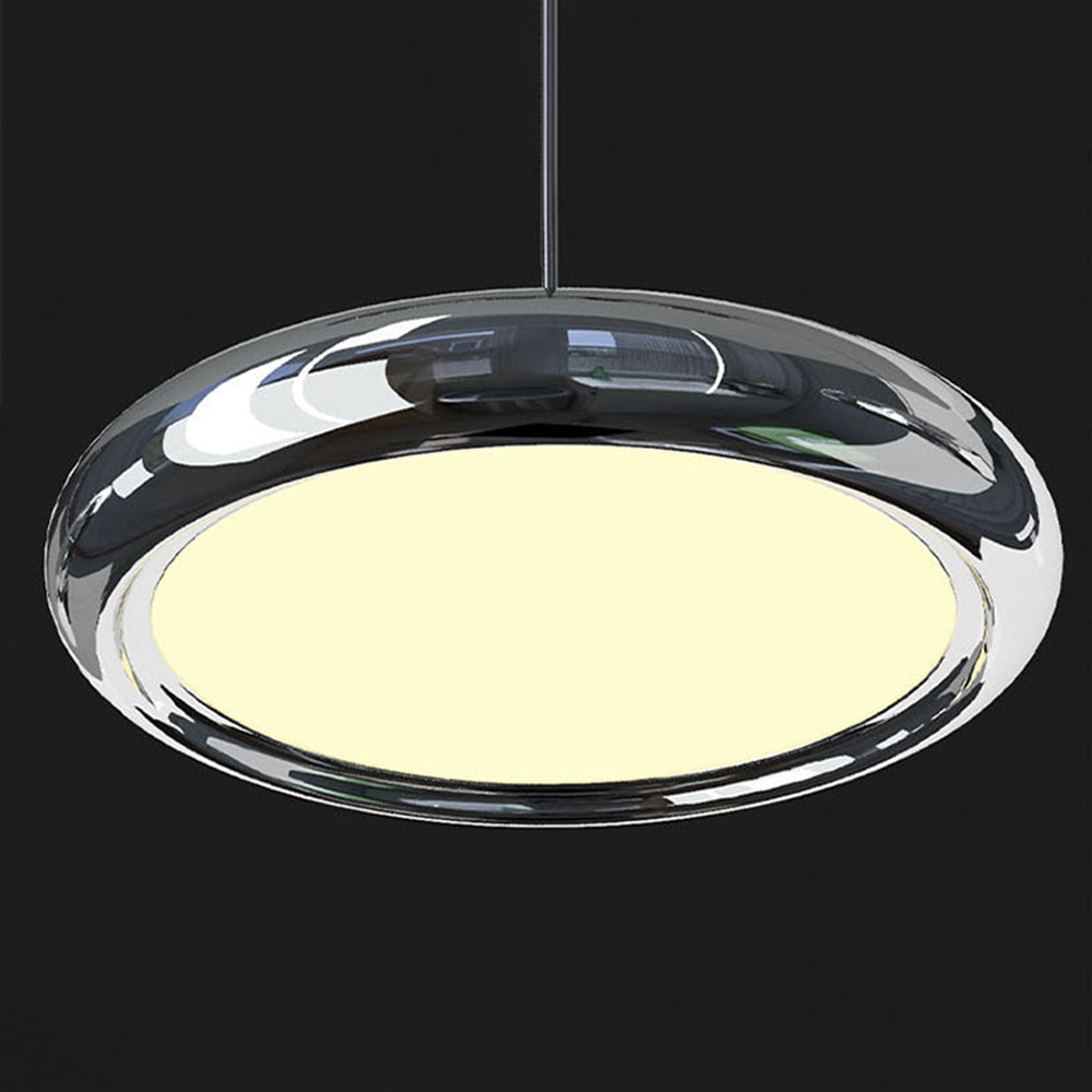 Arisha lampă suspendată circulară minimalistă din metal, Argintiu/Aur/Aur roz