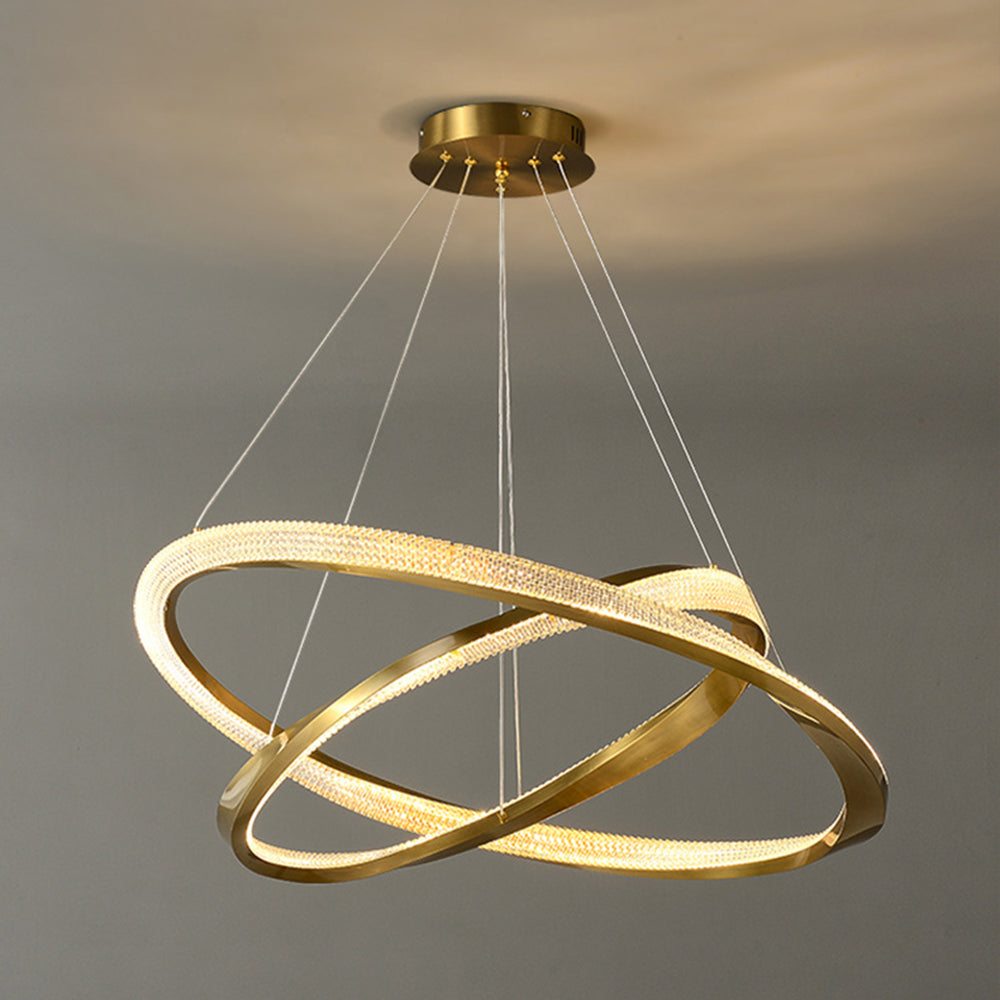 Arisha lampă suspendată aurie, minimalistă, în formă de inel, în spirală
