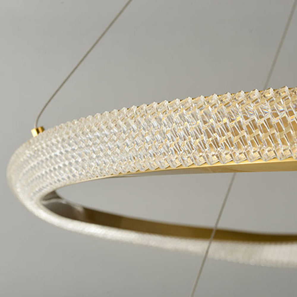 Arisha lampă suspendată aurie, minimalistă, în formă de inel, în spirală