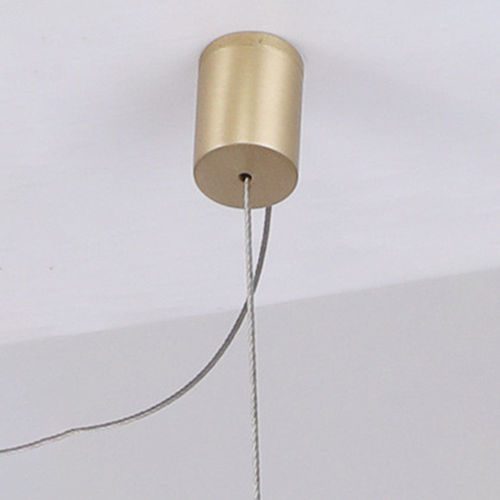 Arisha LED Linear minimalist val cu finisaj în formă de frunză aurie - lampă suspendată