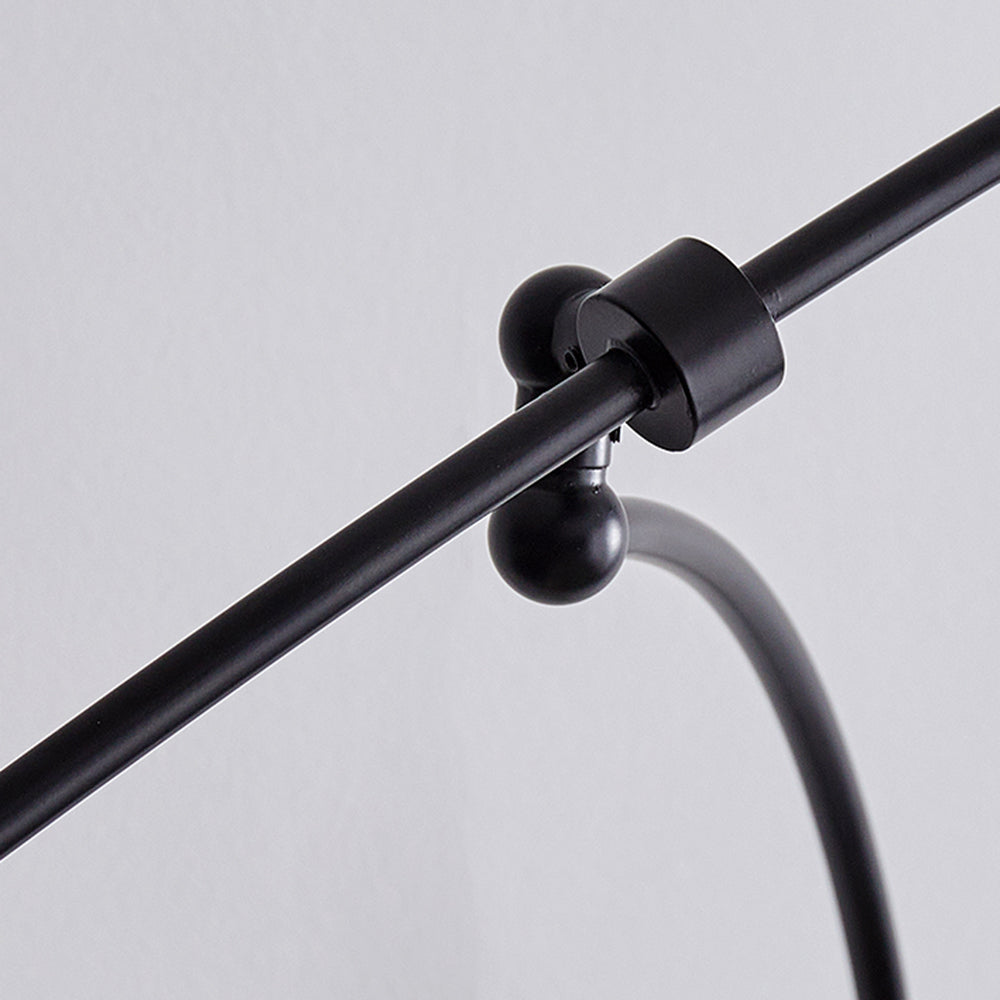 Arisha lampă suspendată minimalistă cu formă de frunză de lotus din metal, negru/auriu