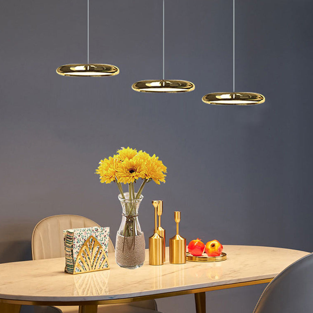Arisha lampă suspendată circulară minimalistă din metal, Argintiu/Aur/Aur roz