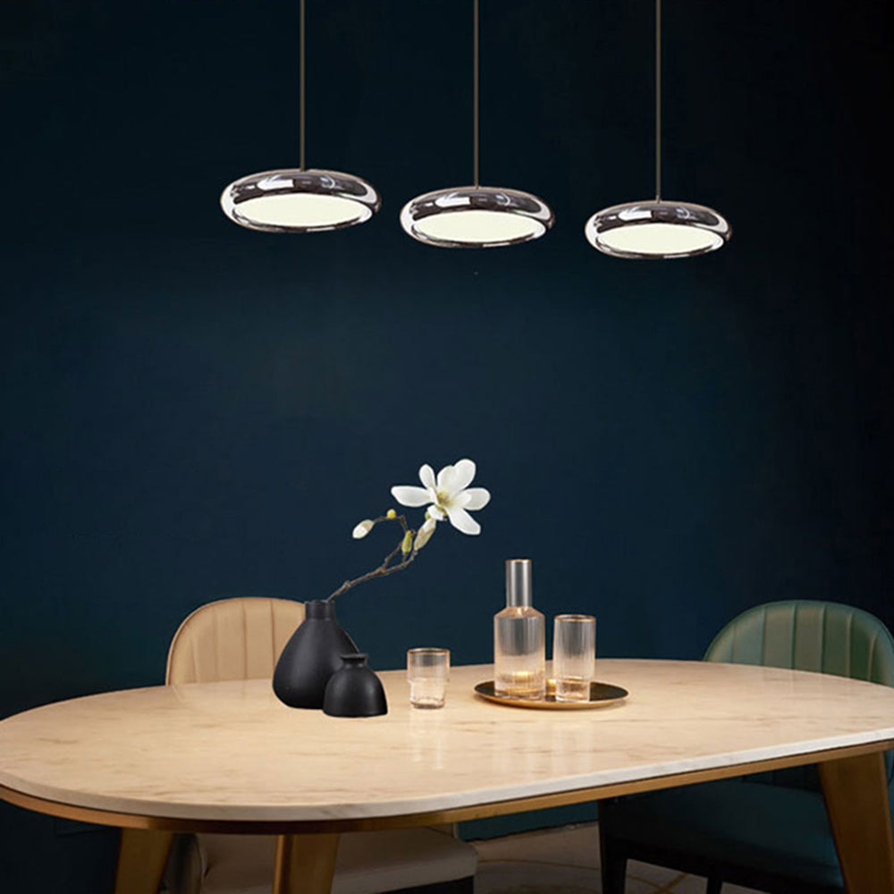 Arisha lampă suspendată circulară minimalistă din metal, Argintiu/Aur/Aur roz