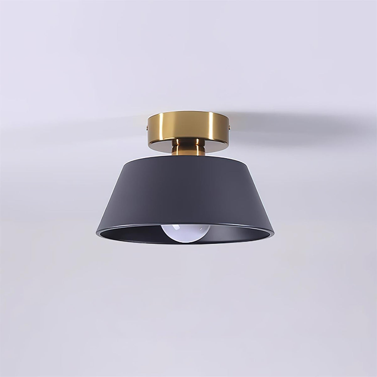 Plafonieră aplicată modernă cu rozetă metalică, minimalistă