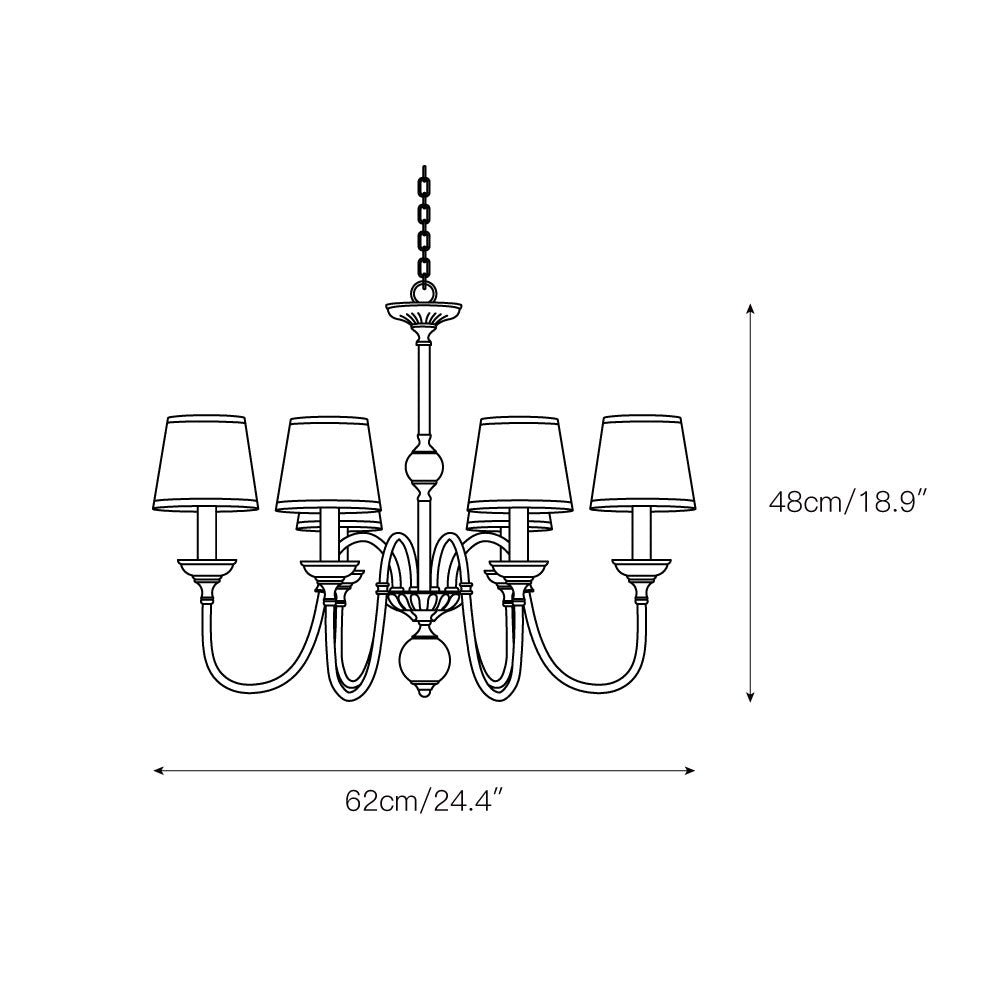Blur candelabru cu abajur textil