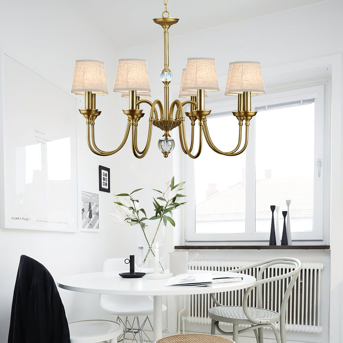 Blur candelabru cu abajur textil