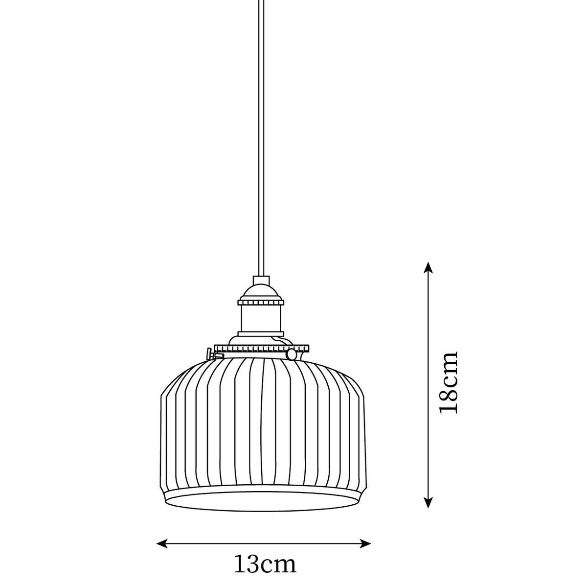 Vessil lampă suspendată