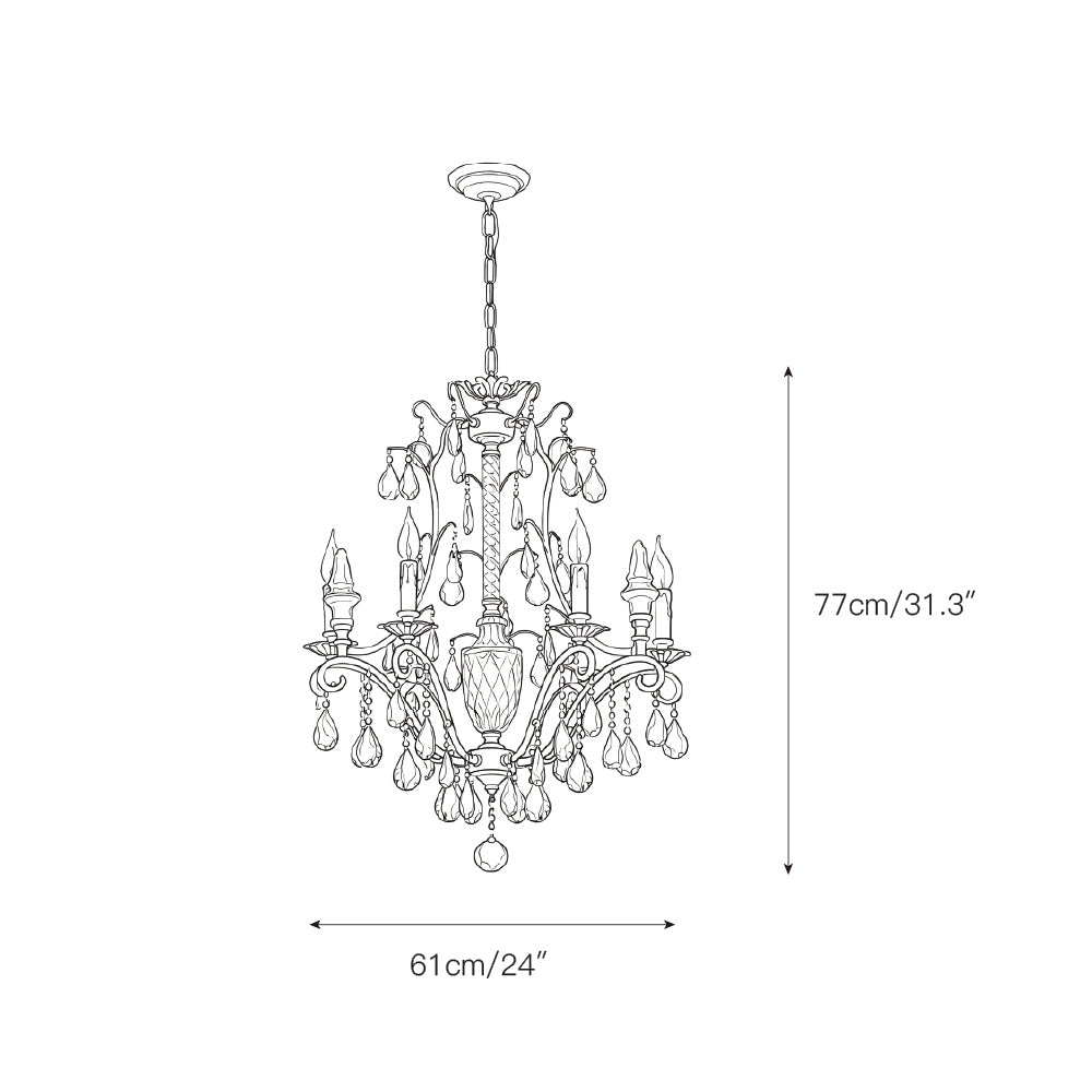 Diodem candelabru din cristal