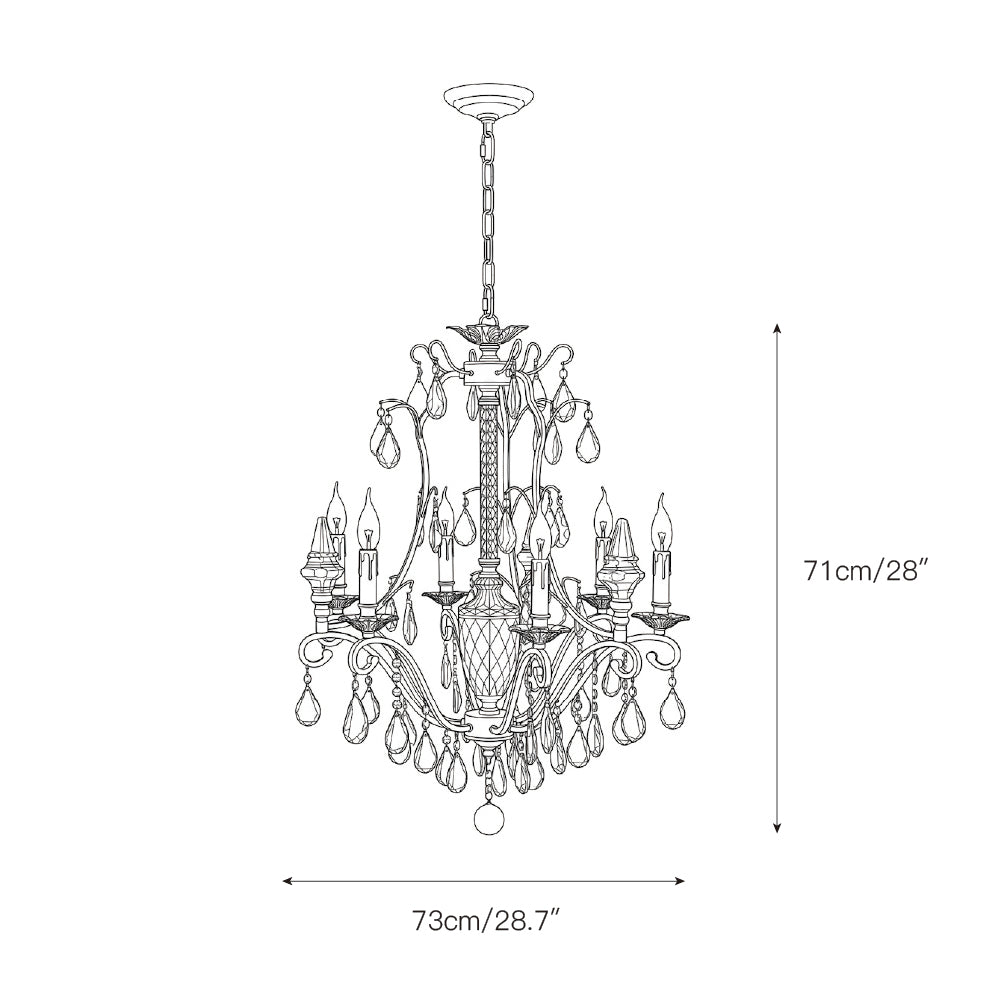 Diodem candelabru din cristal