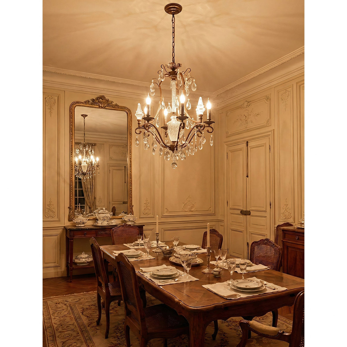 Diodem candelabru din cristal
